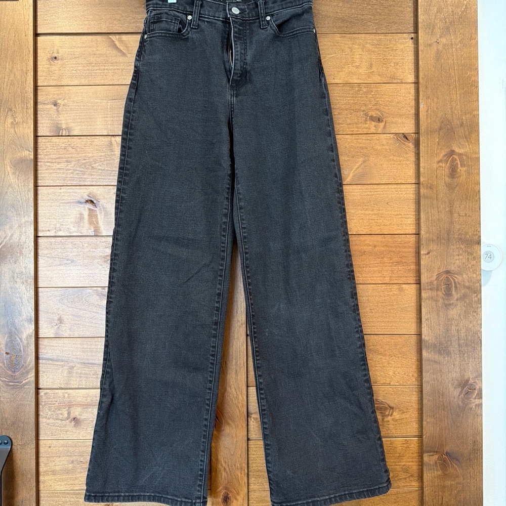 Banana Republic Black Wide-Leg Jeans